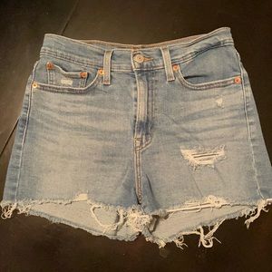 Levi’s denim high rise shorts